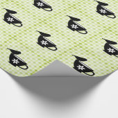 Papier Cadeau Finch sur Teacup Silhouette (Coin)