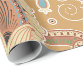 Papier Cadeau Fine Paisley Cool mignonne Girl Mode rétro (Coin rond)