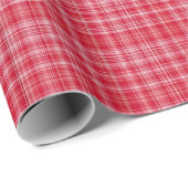 Papier Cadeau Fine Ruby Plaid (Coin rond)