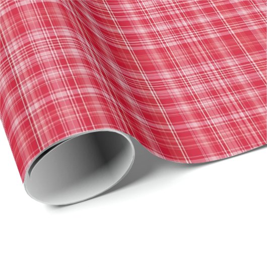 Papier Cadeau Fine Ruby Plaid (Coin rond)