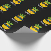 Papier Cadeau Fineappy Funny Pun d'ananas Dark BG (Coin)