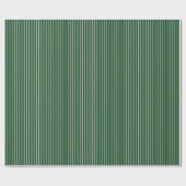 Papier Cadeau Fines rayures blanches sur fond vert foncé (Plat)