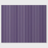 Papier Cadeau Fines rayures blanches sur fond violet foncé (Plat)