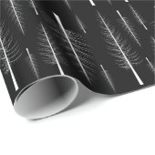 Papier Cadeau Fir nu blanc sur n'importe quelle couleur ID877 (Coin rond)