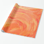 Papier Cadeau Fire Lake Orange Swirl (Déroulé)