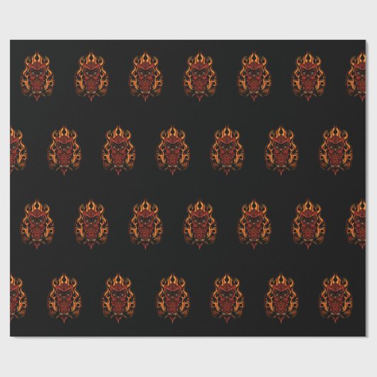 Papier Cadeau Fire owl (Plat)