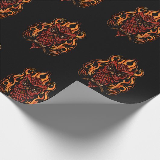 Papier Cadeau Fire owl (Coin)