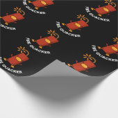 Papier Cadeau Fire Quacker Funny Fireworks Pun Dark BG (Coin)