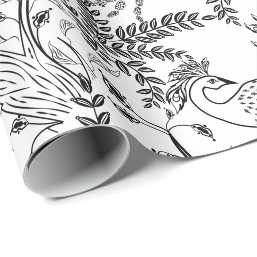 Papier Cadeau Firebird, oiseau (Coin rond)