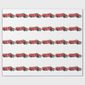 Papier Cadeau Firetruck (Plat)