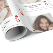 Papier Cadeau First Mother’s Day Personalized Photo  (Coin rond)