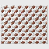 Papier Cadeau First Year Down Football Birthday  (Plat)