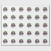 Papier Cadeau Fisher Giant Gone Fishing (Plat)
