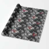 Papier Cadeau Fisherman’s Deck Black and White Wrapping Paper (Déroulé)