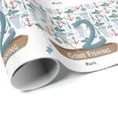 Papier Cadeau Fishing (Coin rond)