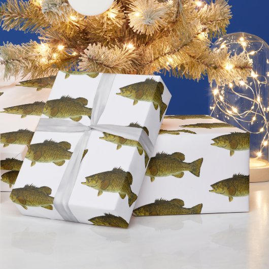 Papier Cadeau Fishing Smallmouth Bass Motif (Vacances)