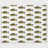 Papier Cadeau Fishing Smallmouth Bass Motif (Plat)