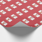 Papier Cadeau Fitness Exercice Noël avec Père Noël (Coin)