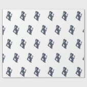 Papier Cadeau Fitness girl levant haltère (Plat)