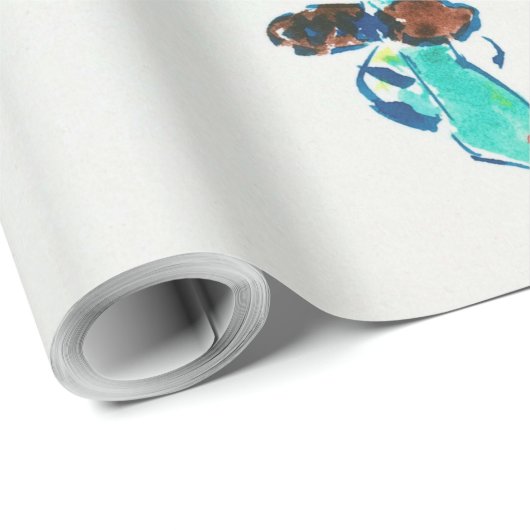 Papier Cadeau Five Butterflies (Coin rond)