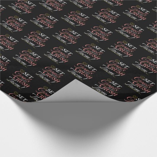 Papier Cadeau Fixer des objectifs et écraser leur devis (Coin)