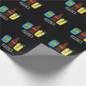 Papier Cadeau Fizzics Funny Fizzy Cola Boissons Pun Dark BG (Coin)
