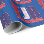 Papier Cadeau FJB laisse aller Brandon (Coin rond)