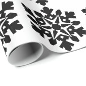 Papier Cadeau Flacon de neige (Coin rond)