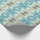 Papier Cadeau Flacon de neige bleu et gris motif abstrait (Coin)
