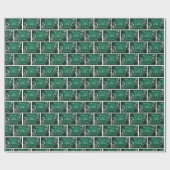 Papier Cadeau Flacon de neige en brique (Plat)