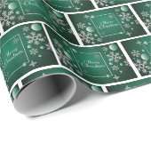Papier Cadeau Flacon de neige en brique (Coin rond)