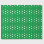 Papier Cadeau Flacon de neige vert et blanc de Noël étoiles moti (Plat)
