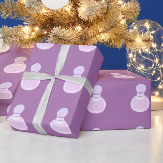 Papier Cadeau Flacon de parfum violet (Vacances)