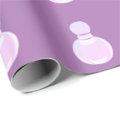 Papier Cadeau Flacon de parfum violet (Coin rond)