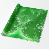 Papier Cadeau Flacons de neige d'art moderne PAPIER EN ÉPAULE (Déroulé)