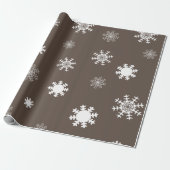 Papier Cadeau Flacons de neige monochromatique Brown tonique (Déroulé)
