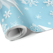 Papier Cadeau Flacons de neige - Papier d'enveloppement (Coin rond)