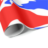 Papier Cadeau Flacons de rouge, blanc et bleu (Coin rond)