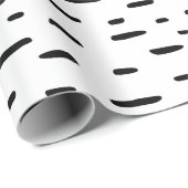 Papier Cadeau Flacons noirs et blancs modernes tribaux (Coin rond)