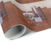 Papier Cadeau Flacons vintages et allumeur de hanche (Coin rond)