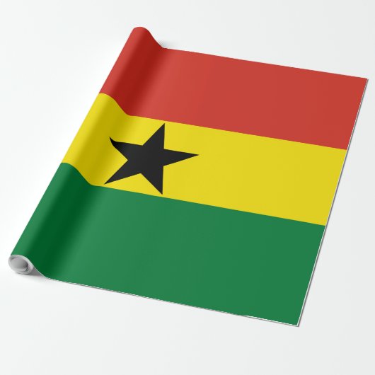 Papier Cadeau Flag du Ghana (Déroulé)