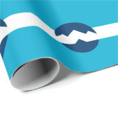 Papier Cadeau Flag of Ogden, Utah (Coin rond)