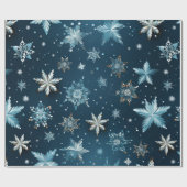 Papier Cadeau Flake de neige de Noël (Plat)