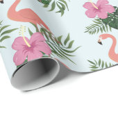 Papier Cadeau Flamant rose (Coin rond)