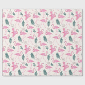 Papier Cadeau Flamant rose (Plat)