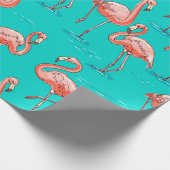 Papier Cadeau Flamant rose (Coin)