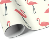 Papier Cadeau Flamant rose (Coin rond)