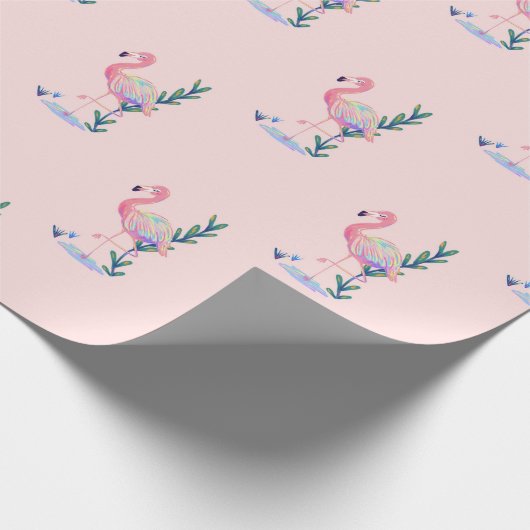 Papier Cadeau Flamant rose (Coin)