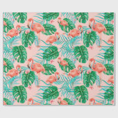Papier Cadeau Flamant rose (Plat)