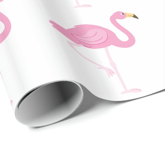 Papier Cadeau Flamant rose (Coin rond)